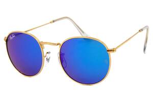 Солнцезащитные очки Ray Ban 3447 синее зеркало RB 3447-03