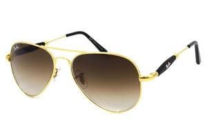 Солнцезащитные очки Ray Ban 3516 Small Gold D BR Стекло RB 3516-01