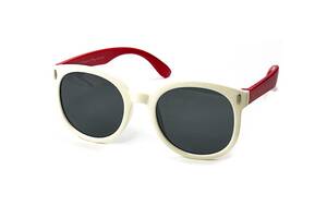 Сонцезахисні окуляри з поляризацією дитячі Фешн-класика 598-639 LuckyLOOK Червоний Білий