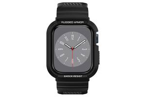 Spigen Чехол и ремешок 2в1 для Apple Watch 45mm/44mm Rugged Armor Pro, Black