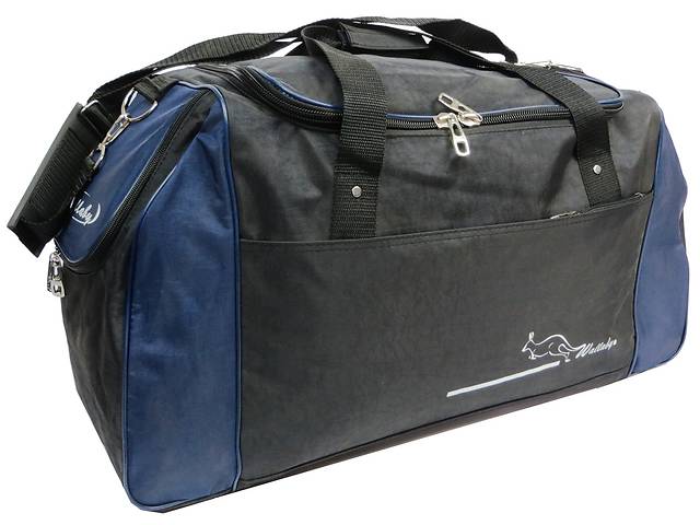 Спортивная сумка 59L Wallaby, Украина черная с синим 447-1