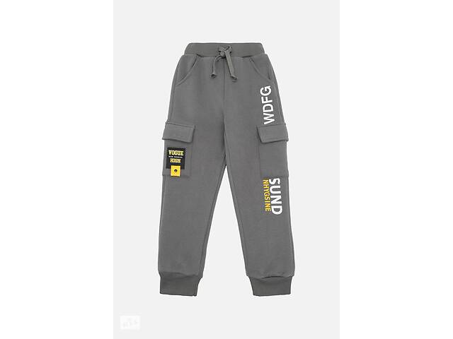 Спортивные брюки для мальчика 140 серый Lizi Kids ЦБ-00220697