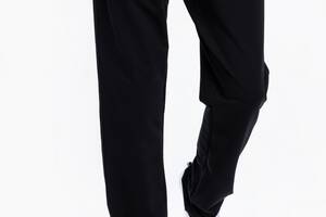 Спортивные брюки однотонные прямые мужские Tommy life 84954 M Черный (2000989670797)