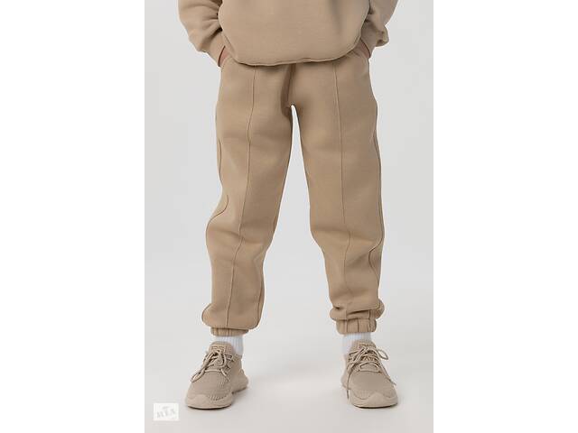Спортивные штаны однотонные для девочки Angelos LX-274 152 см Бежевый (2000990146854)