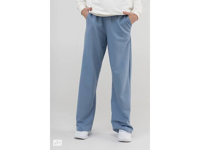 Спортивные штаны палаццо однотонные для девочки ADK 2980 128 см Голубой (2000990024824)