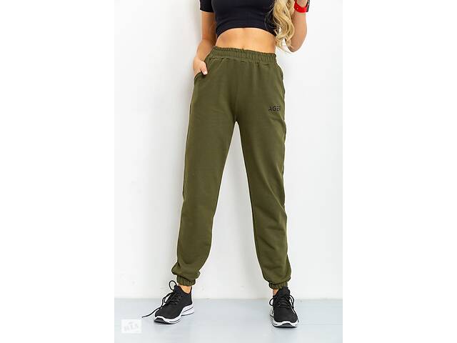 Спортивные штаны женские демисезонные темно-зеленый 206R001 Ager 42