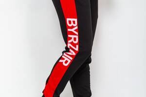 Спортивные штаны женские двухнитка черно-красный 219RB-3002 Ager 4XL