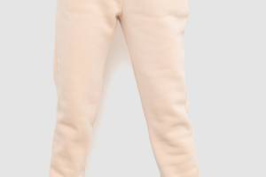 Спортивные штаны женские на флисе светло-бежевый 214R109 Ager S