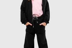 Спортивный костюм для девочки кофта штаны Viollen 2176 128 см Черный 2000989944898