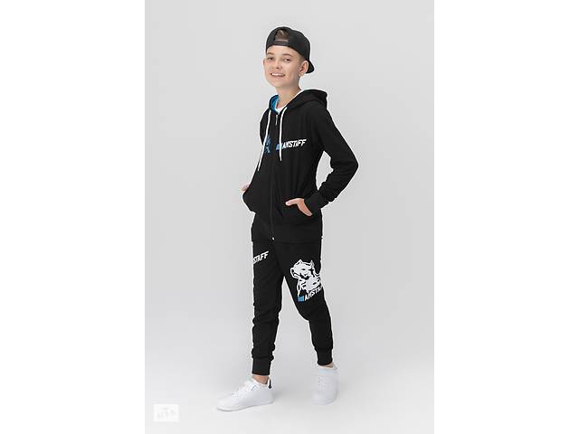 Спортивный костюм для мальчика (кофта, штаны) AZN 827 140 см Черно-синий (2000989968801)