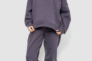 Спортивный костюм женский на флисе темно-серый 214R0102-1 Ager XXL-XXXL