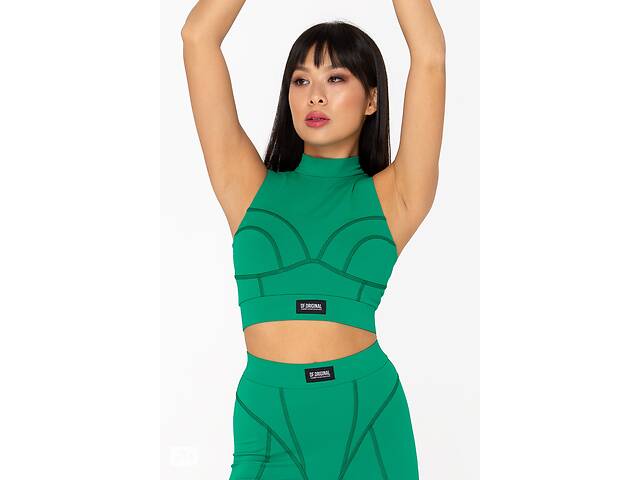 Спортивный женский топ Designed for Fitness Summer Vogue Green M Lemon/Khaki