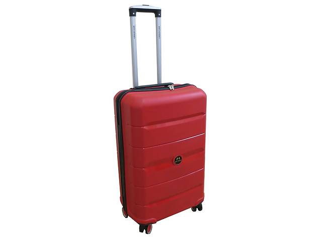 Средний чемодан из полипропилена на колесах 60L My Polo, Турция красный