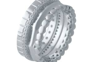 Серебряное кольцо SilverBreeze с фианитами 2031574 17 размер