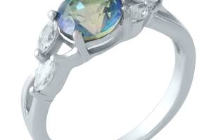 Серебряное кольцо SilverBreeze с натуральным мистик топазом 17 размер (1960912)