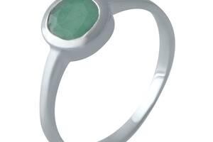 Серебряное кольцо SilverBreeze с натуральным изумрудом 1516904 17 размер