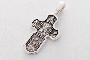 Серебряный православный крест (чернение) 131117 Оникс