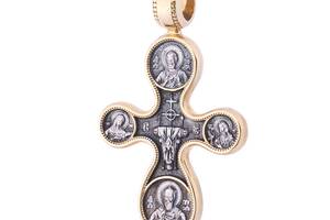 Серебряный православный крестик 132437 Оникс