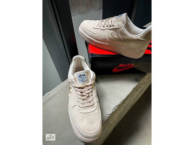 STUSSY X NIKE AIR FORCE 1 LOW FOSSIL (Топ качество)