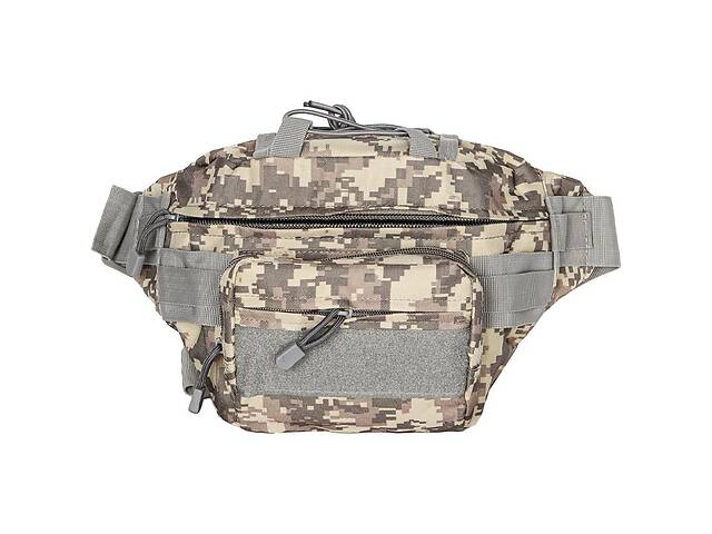 Сумка-бананка тактическая на пояс AOKALI Outdoor A29 Camouflage ACU спортивная многофункциональная