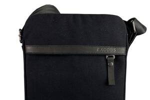 Сумка через плечо Exodus Leather Canvas Черная P2801EX011 18 х 22 х 5 см