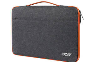 Сумка для ноутбука 15,6' Acer или документов А4 уплотненные стенки Digital Серая с оранжевым (IBN039SJ5)