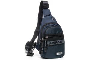 Сумка мужская слинг Lanpad Черный (LAN82009 blue)