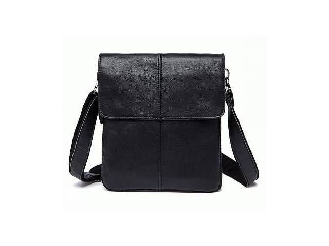 Сумка-планшет BUFFALO BAGS Мужская кожаная сумка через плечо BUFFALO BAGS SHIM8006A-black