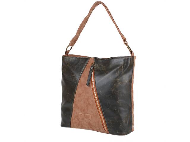 Сумка повседневная (шоппер) Laskara Женская сумка из качественного кожезаменителя LASKARA LK10203-choco-camel