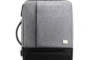 Сумка рюкзак трансформер для ноутбука 15,6' противоударный с USB и кодовым замком Digital Серый (IBN035S)
