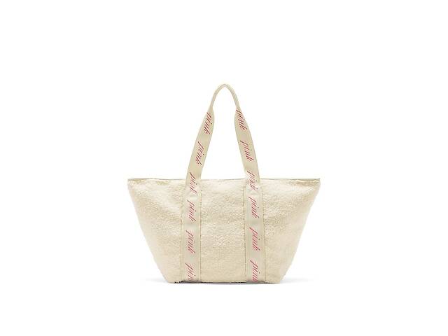 Сумка Victoria's Secret Pink Cozy-Plush Tote Bag белая