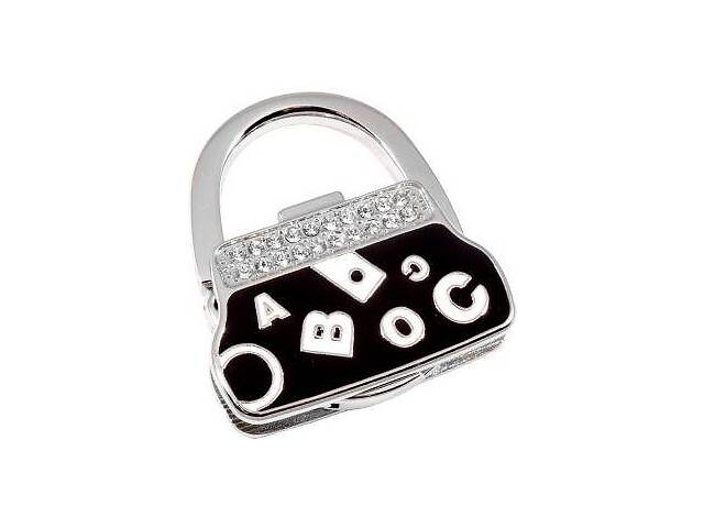 Сумкодержатель сумочка черная, буквы 'JINLI' JIN133 черно-белый