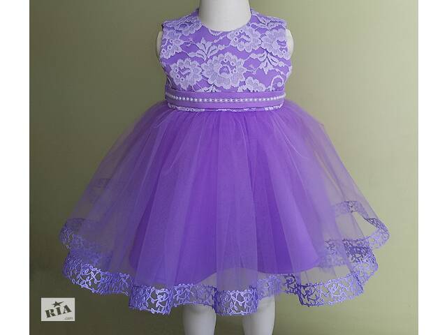 Праздничное платье для самых маленьких, лавандового цвета, модель № 106