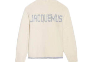 Светр Jacquemus La Maille Pavane Sweater Silver Logo White S