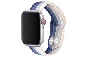 Силиконовый ремешок Epik Rainbow для Apple watch 42mm / 44mm Синий / Серый