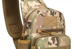 Тактическая армейская мужская сумка-слинг Survival Мультикам (ST127S multicam)