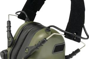 Тактические наушники EARMOR M31 Olive с универсальным креплением