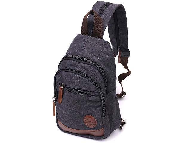 Текстильная сумка с уплотненной спинкой через плечо Vintagе 22172 Черный