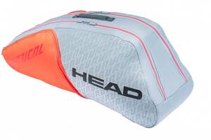 Теннисная сумка HEAD RADICAL 6R COMBI GROR Серый/Оранжевый (283-521)