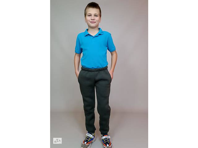 Теплые спортивные штаны на мальчика Triko 128 см Черный (41816824-1)