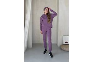 Теплый спортивный костюм с укороченным худи фиолетовый Merlini Нант 100001045 46-48