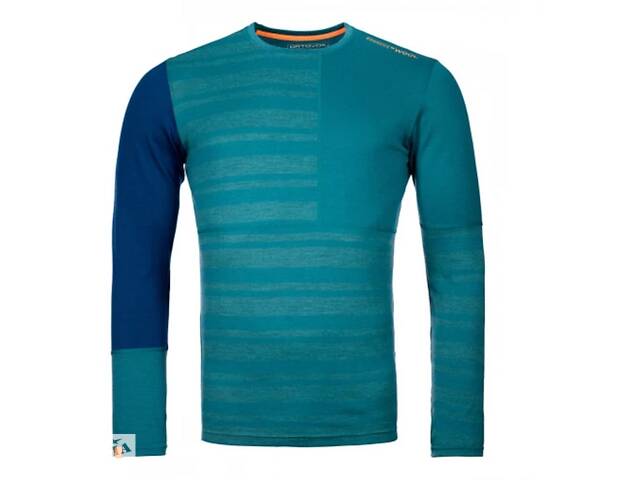 Термофутболка Ortovox 185 Rock'N'Wool Long Sleeve Men M Темно-Бирюзовый