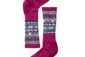 Термоноски Smartwool Girls' Wintersport Fairisle Moose Socks L Розовый