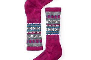 Термоноски Smartwool Girls' Wintersport Fairisle Moose Socks S Розовый