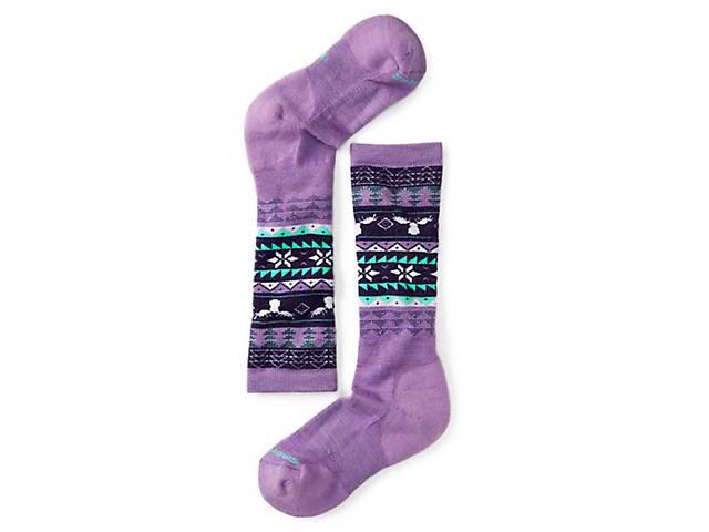 Термоноски Smartwool Girls' Wintersport Fairisle Moose Socks XS Фиолетовый