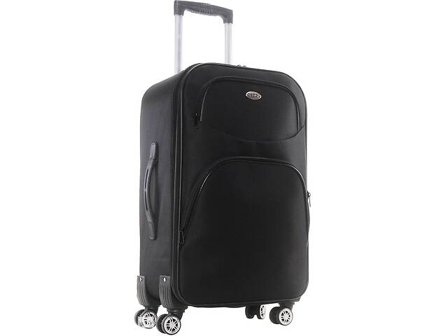 Тканевый маленький чемодан на колесах Gedox 42L Черный