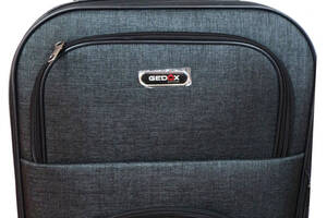 Тканевый средний чемодан на колесах 67L Gedox темно-серый