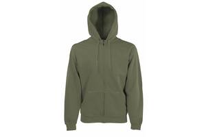 Толстовка Fruit of the Loom Premium hooded sweat jacket S Оливковый (062034059S)