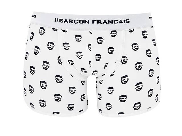 Боксери труси Garcon Francais Boxer18 M Blanc daddy (3701195814966)