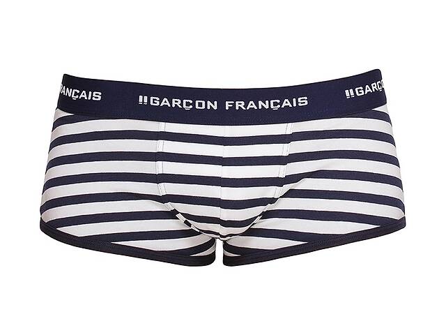 Трусы боксеры Garcon Francais Shorty16 L Marine Blanc (3701195803618)